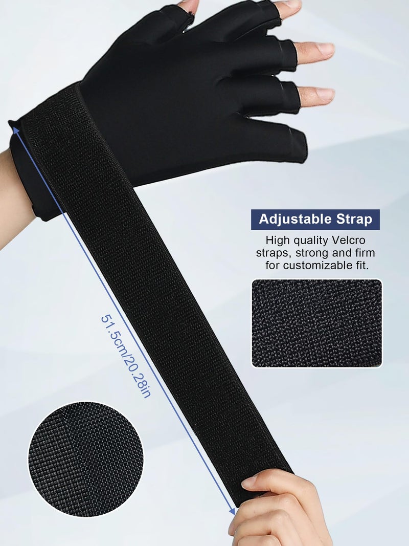 highco Compression Hand Ice Pack Glove for Arthritis Pain Relief,Adjustable Wrist Strap Ice Pack Wrap for Hand and Fingers,Cooling Ice Packs Glove for Women and Men,Tendonitis, Swelling,Black - Image 4