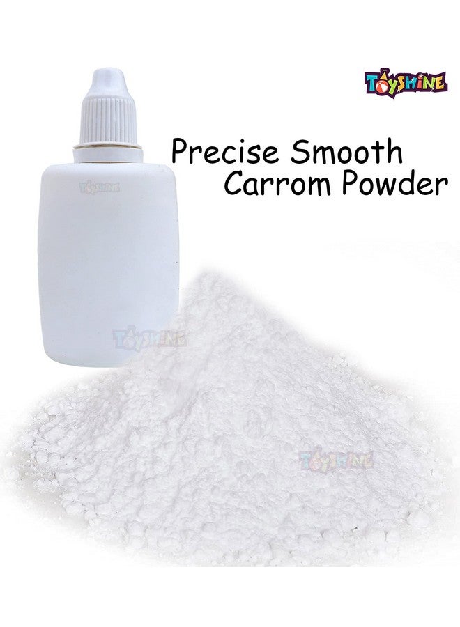 توي شاين تويز شاين كاروم عملات معدنية وبودرة للعب للأطفال والكبار | 24 عملة خشبية | 1 سترايكر | 1 مسحوق يوريا SSTP، متعدد الألوان - Image 4