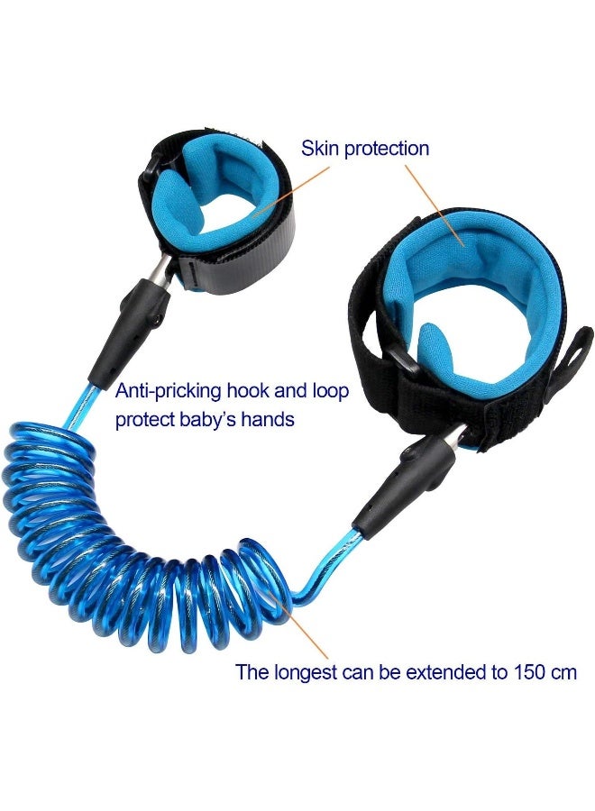أونوون Onwon Anti Lost Safety Wrist Link Child Safety Harness Strap Rope Leash Walking Hand Belt Band Wristband(1.5m Blue) - Image 4
