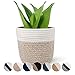 Oradrem Oradrem Cotton Rope Plant Basket Modern Woven Basket for 6" Flower Pot Floor Indoor Planters,Rustic Home Decor Storage  - Image 2