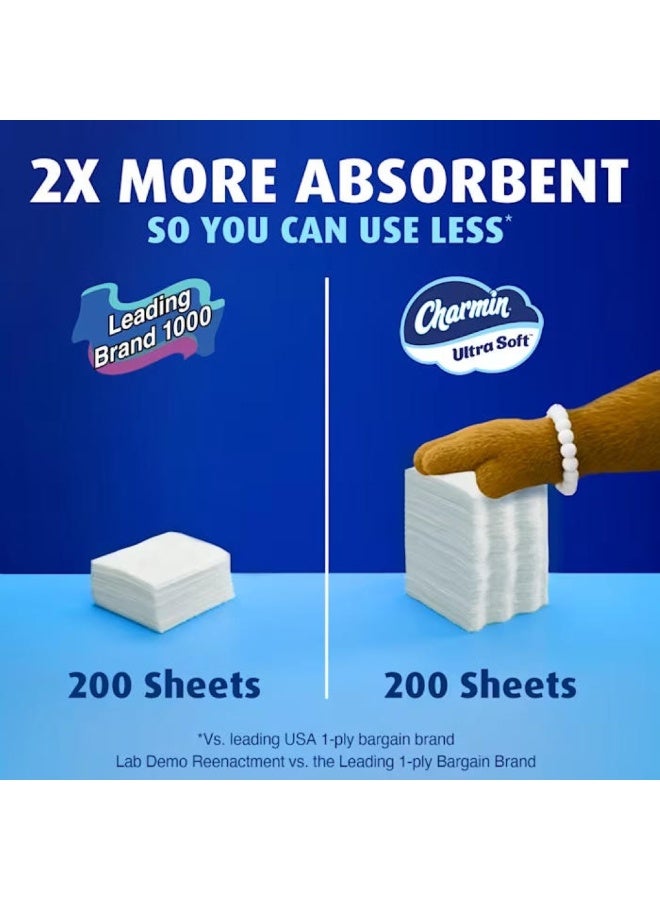 تشارمين ورق تواليت فائق النعومة ميجا، طبقتان، حجم كبير جدًا، 6 لفات = 36 لفة عادية - Image 4