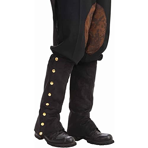 Rubies Men's Teen Boys Adult Steampunk Suede Spats Costume Accessory for Themed Parties and Halloween, Brown - Image 3