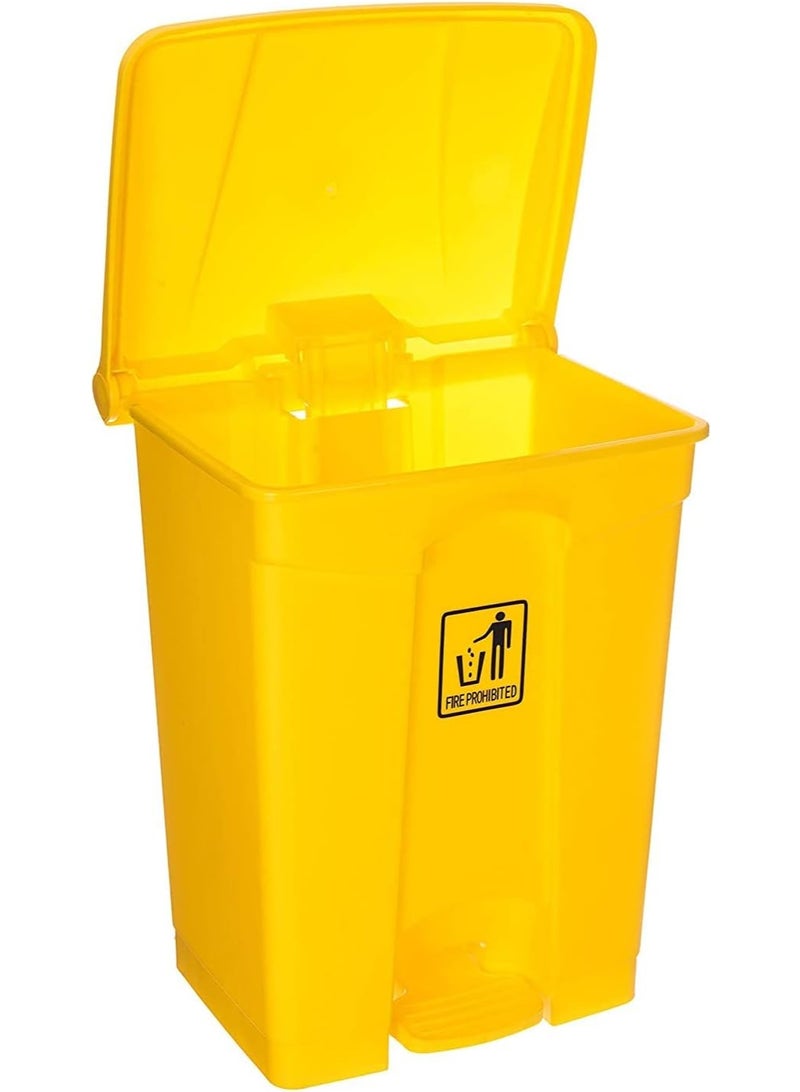 Amber Home Step Trash Bin Garbage Bin Plastic Matte Finish | Functional Waste & Garbage Waste Bin Trash Can Suitable For Homes, Villas, Large Areas & Communal Spaces| 45 Liters Yellow - Image 4