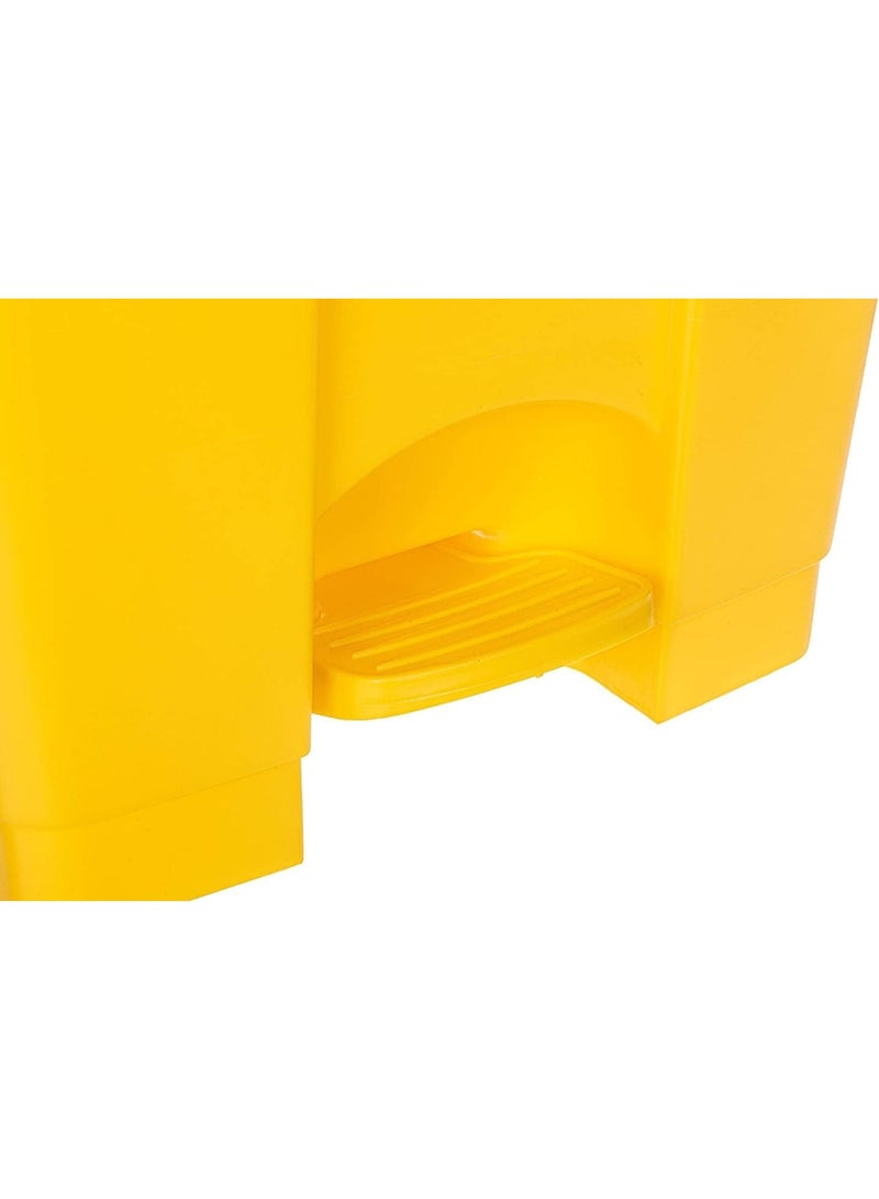 Amber Home Step Trash Bin Garbage Bin Plastic Matte Finish | Functional Waste & Garbage Waste Bin Trash Can Suitable For Homes, Villas, Large Areas & Communal Spaces| 45 Liters Yellow - Image 5