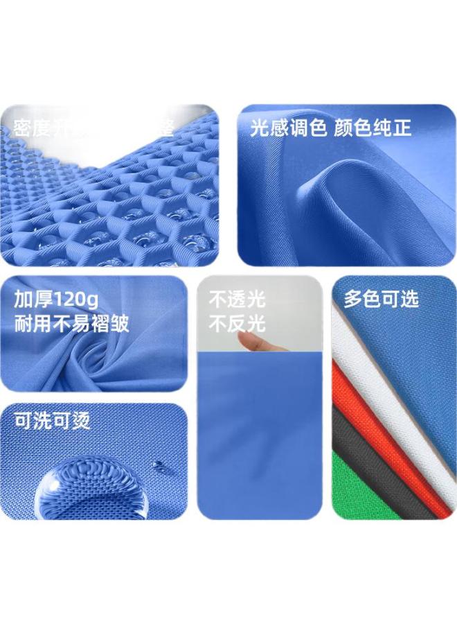 Latzz 1.6*1 Meter Blue Backdrop, Photography Backdrop, Chroma Key Cloth, Thickened Solid Color, Portrait Photo Background, Id Photo Shooting Background, Portable Blue Cloth - Image 1