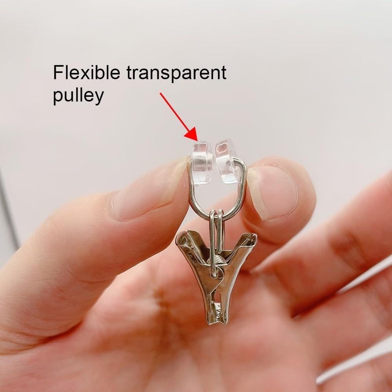 50 Pcs T Glider Curtain Clips For Hanging Drapes - Image 5