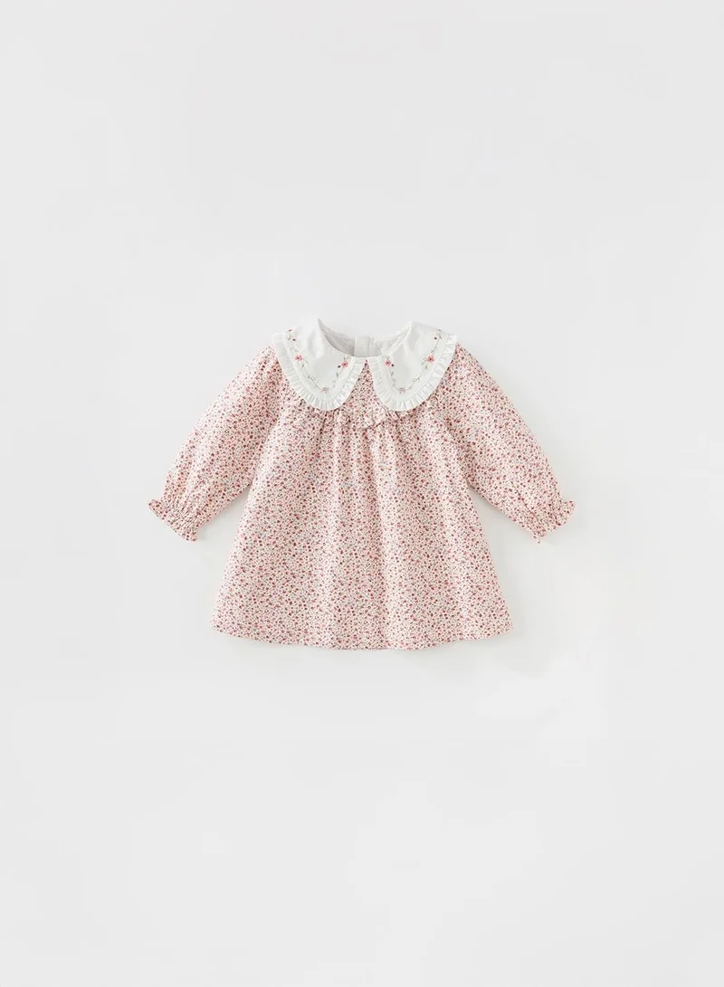 Dave & Bella Floral Large Collar Dress