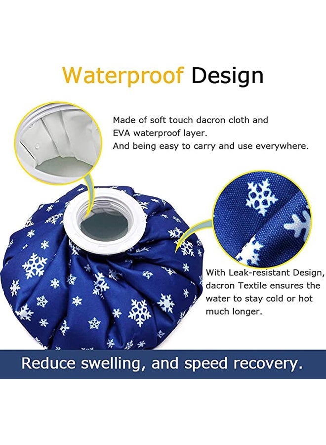 DUNISO 3Pcs Ice Bag Packs，Refillable Ice Bags Hot Water Bags，with Elastic Breathable Support Wrap ，Waterproof, Leak Proof, Durable，for Injuries,Hot & Cold Therapy and Pain Relief， 6"/9"/11"  - Image 3