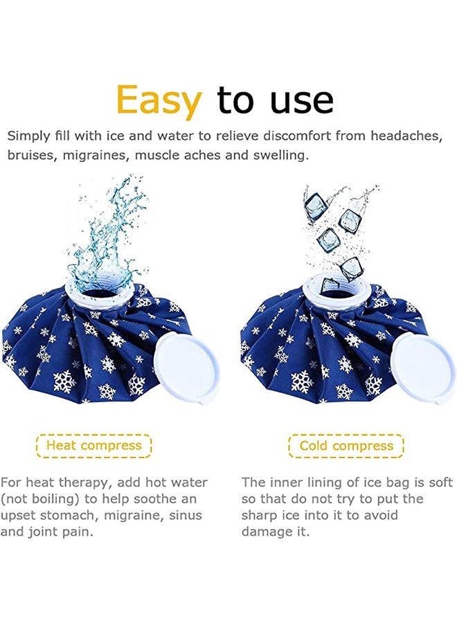 DUNISO 3Pcs Ice Bag Packs，Refillable Ice Bags Hot Water Bags，with Elastic Breathable Support Wrap ，Waterproof, Leak Proof, Durable，for Injuries,Hot & Cold Therapy and Pain Relief， 6"/9"/11"  - Image 4