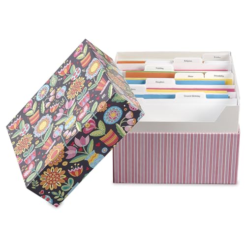 Current Mary Engelbreit Card Greeting Organizer Box Stores 140 cards not included 7 x 9 x 912 Occasion Recipient Dividers Labels Birthday Get Well Sympathy etc - Image 1