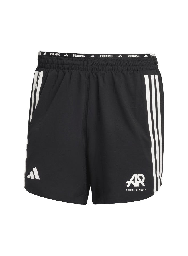 اديداس شورت جري قصير رجالي أسود مقاس  بطول  بوصات - Image 1
