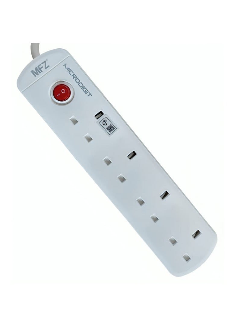 Microdigit Electricity Connection with 4 AC Plugs 5 Meter - Image 1