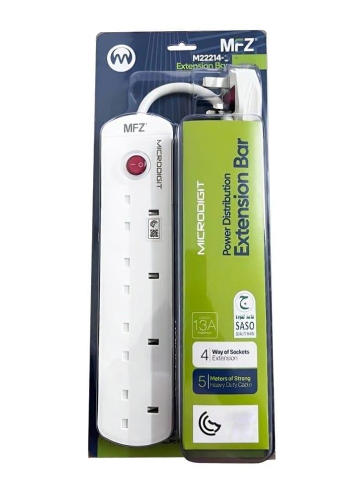 Microdigit Electricity Connection with 4 AC Plugs 5 Meter - Image 2