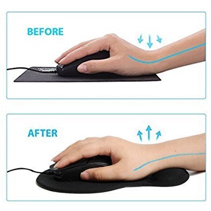 SPIN CART Mouse Pad with Gel Wrist Rest Support, Foam 3D Ergonomically Designed Non-Slip Gaming Mouse Mat for Computer & Laptop - Image 2
