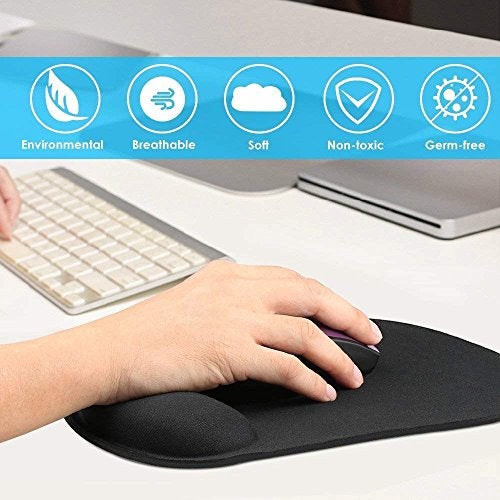SPIN CART Mouse Pad with Gel Wrist Rest Support, Foam 3D Ergonomically Designed Non-Slip Gaming Mouse Mat for Computer & Laptop - Image 5