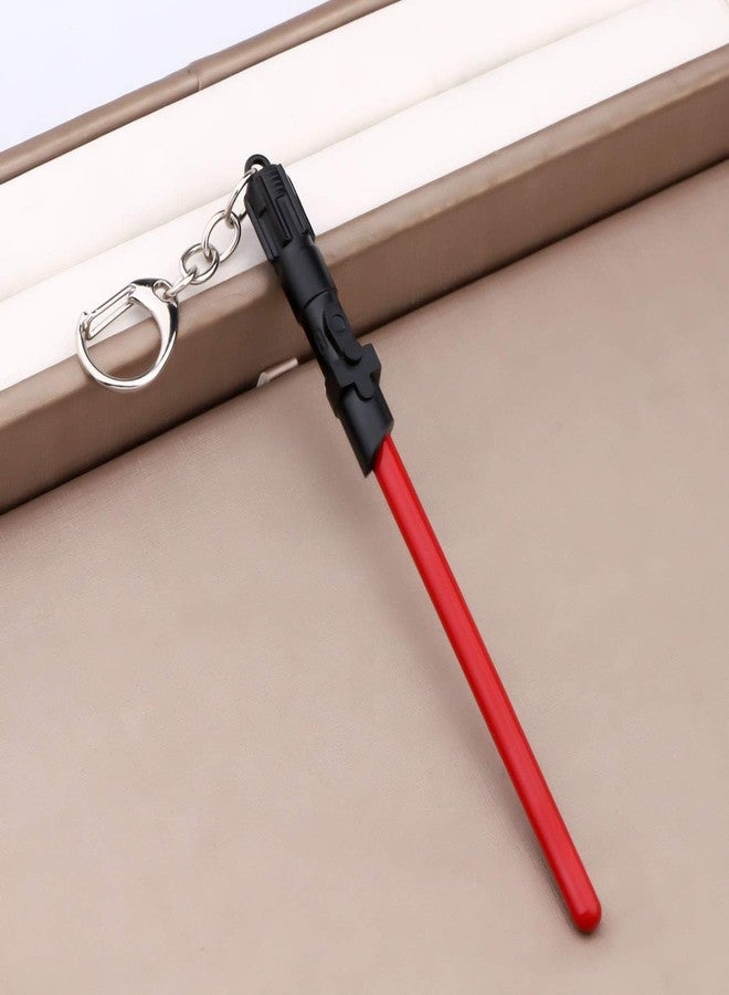 FAADBUK Wars Lover Gift Wars Darth Vader Lightsaber Keychain Wars Cosplay Gifts for Friend Family (Red with Black K-S) - Image 3