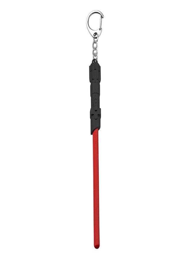 FAADBUK Wars Lover Gift Wars Darth Vader Lightsaber Keychain Wars Cosplay Gifts for Friend Family (Red with Black K-S) - Image 1