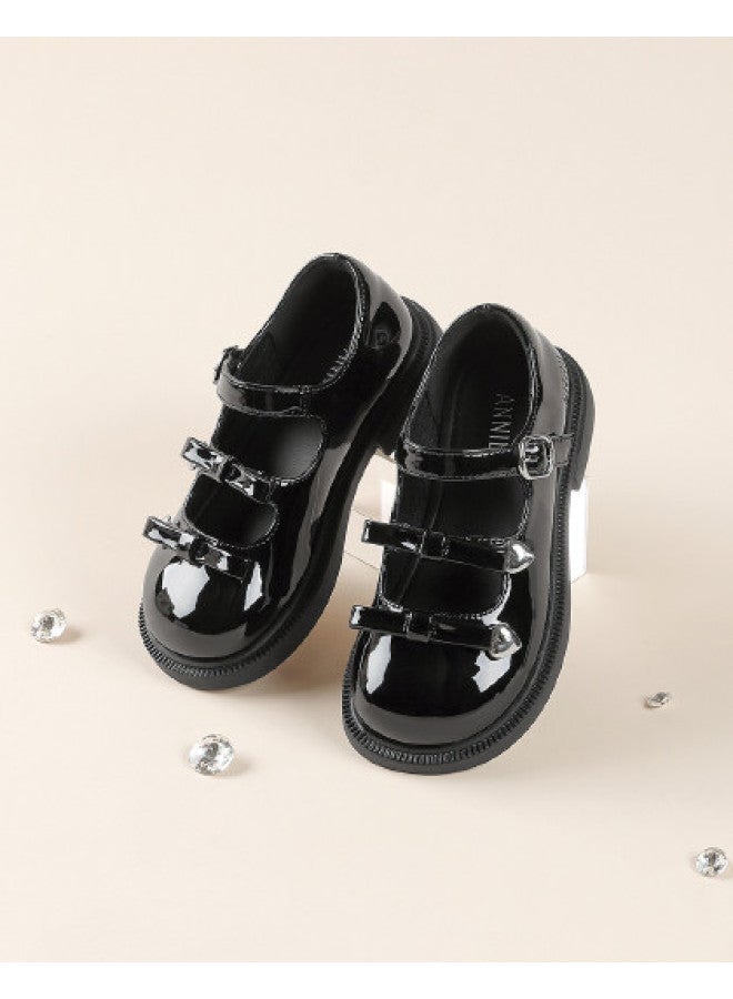 Annil Girl's Princess Shoes Summer Leather Flats 2025 New Soft-sole Anti-slip Mary Jane Loafers Performance Shoes - Image 1