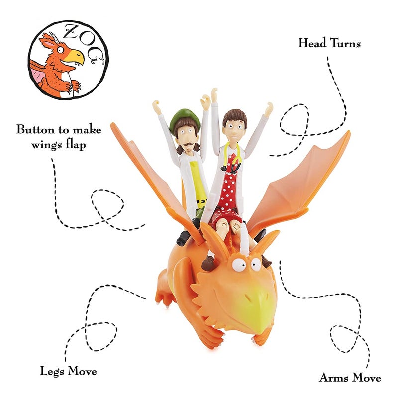 WOW! STUFF Zog and The Flying Doctors Story Time Set | Collectable Articulated Character Action Figures | Official Toys and Gifts from The Julia Donaldson Books, TV and Animation Movie Series - Image 2