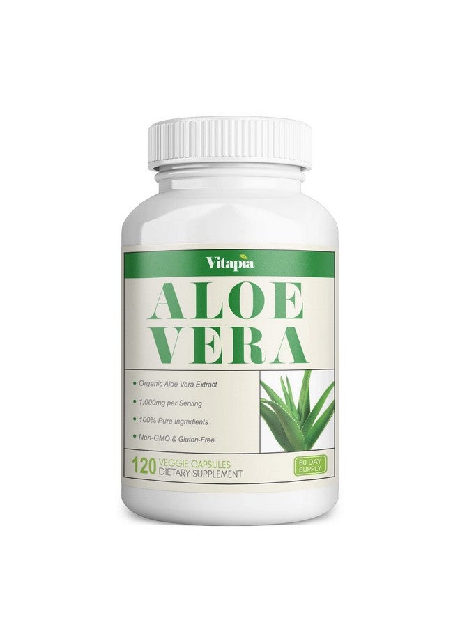 Vitapia Aloe Vera 1000Mg 120 Veggie Capsules Vegan And Nongmo Aloe Vera Supplement Supports Healty Digestive* - Image 1