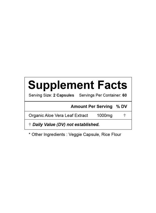 Vitapia Aloe Vera 1000Mg 120 Veggie Capsules Vegan And Nongmo Aloe Vera Supplement Supports Healty Digestive* - Image 5