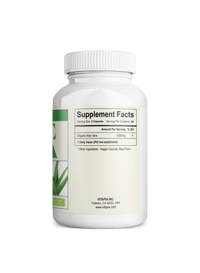 Vitapia Aloe Vera 1000Mg 120 Veggie Capsules Vegan And Nongmo Aloe Vera Supplement Supports Healty Digestive* - Image 4