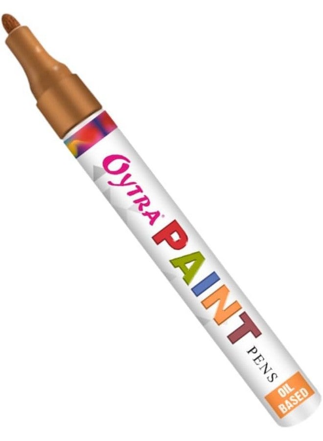 Oytra Paint Marker Pens Permanent Waterproof Oil Based Individual pens Works and All Surfaces, Wood, Fabric, Steel, Glass (Brown) - Image 1