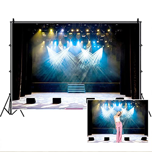Yeele Stage Concert Backdrop,Yeele 7x5ft Lighting Nightclub Musical Hall Club Background for Photography Sing Dance Performance Scene Photo Booth Shoots Vinyl Studio Props - Image 1