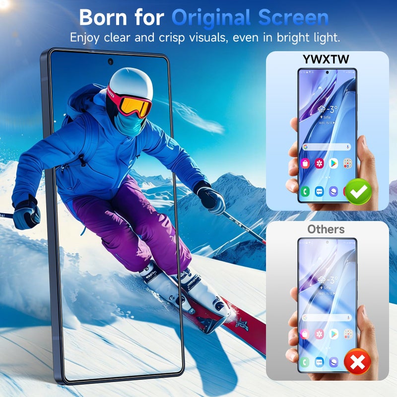YWXTW Anti Reflective Screen Protector for Samsung Galaxy S26 Ultra, [Bubble Free] Anti Glare & EZ Unlock Tempered Glass S26 Ultra Accessories, Case Friendly, 2 Pack - Image 2