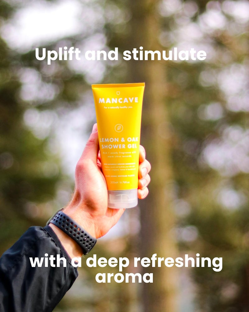 ManCave Natural Lemon & Oak Shower Gel 200ml - Image 2