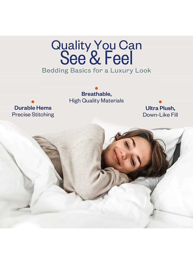 Texlux Texlux All Season Microfiber Reversable DuvetAC ComforterQuilt Black Grey Double Size 90 Inch x 100 Inch  - Image 3