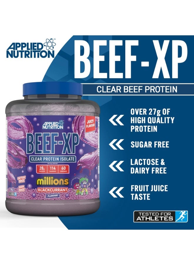 أبلايد نيوتريشن بروتين لحم بقري معزول شفاف من BEEF-XP، بنكهة الكشمش الأسود، 60 حصة، تركيبة بروتين متحلل خالية من الدهون والسكر - Image 2
