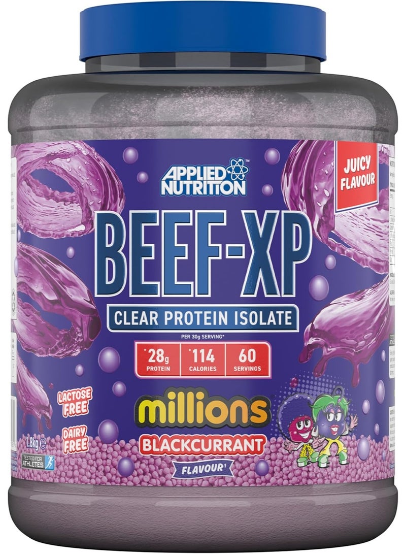 أبلايد نيوتريشن بروتين لحم بقري معزول شفاف من BEEF-XP، بنكهة الكشمش الأسود، 60 حصة، تركيبة بروتين متحلل خالية من الدهون والسكر - Image 1