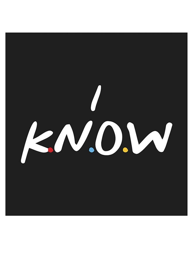 RYN I Know Themed Wall Art Black/White/Red 30x30cm - Image 1