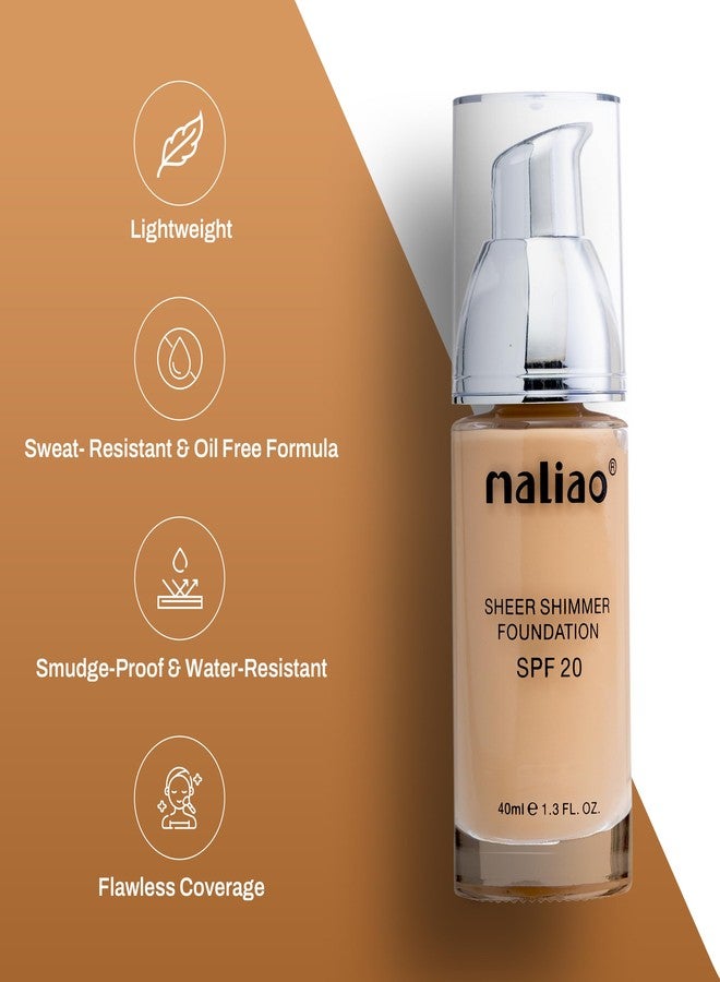 Maliao Sheer Radiance Shimmer Foundation Cream SPF 20 - Illuminate Your Beauty (01) - Image 3