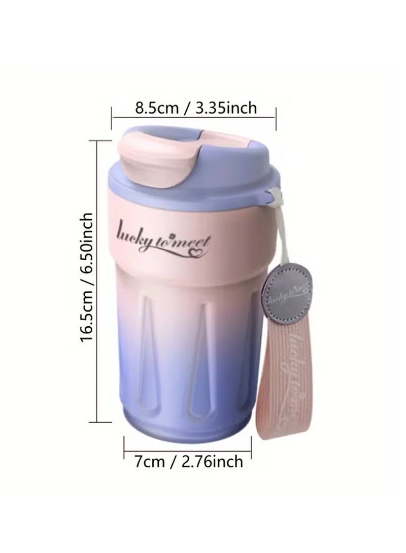 Arabest كوب ترمس من الفولاذ المقاوم للصدأ 316 كوب قهوة خارجي للسفر كوب ماء محمول هدية كوب، كوب قهوة من الفولاذ مع عرض درجة الحرارة، كوب ذكي مع إضاءة LED (وردي ذكي بنفسجي) - Image 4