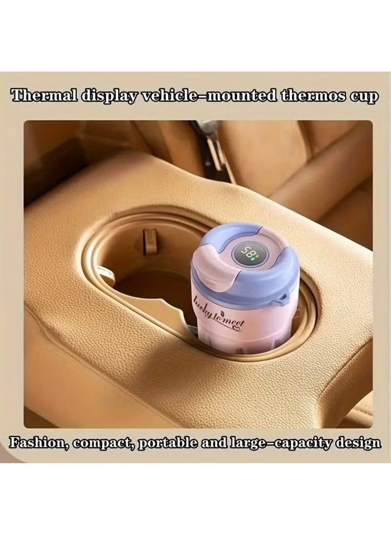 Arabest كوب ترمس من الفولاذ المقاوم للصدأ 316 كوب قهوة خارجي للسفر كوب ماء محمول هدية كوب، كوب قهوة من الفولاذ مع عرض درجة الحرارة، كوب ذكي مع إضاءة LED (وردي ذكي بنفسجي) - Image 5