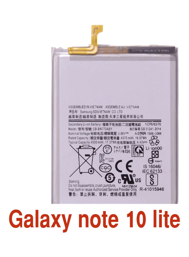 Battery Replacement compatible with Samsung N770 Galaxy Note 10 Lite 