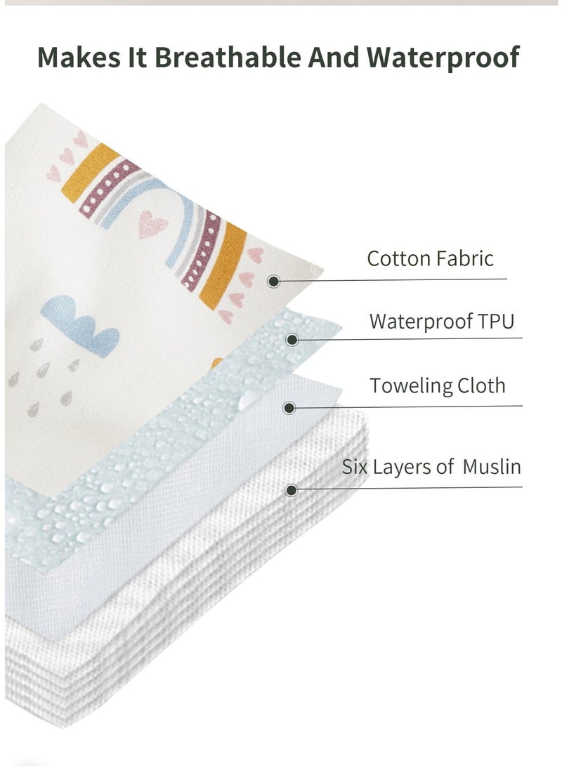 انسولار 3 حزم من سراويل التدريب على استخدام الحمام للأطفال، سراويل تدريب للأطفال من 6 طبقات من الشاش، سراويل تعليمية قابلة للغسل من القطن الخالص، حفاضات قماشية للأطفال الصغار (متعددة الألوان، مقاس L) - Image 5