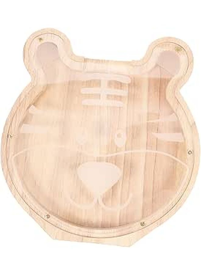 Wooden Animal Money Box Cute Piggy Bank For Kids Home Decor Savings Collector - Image 1