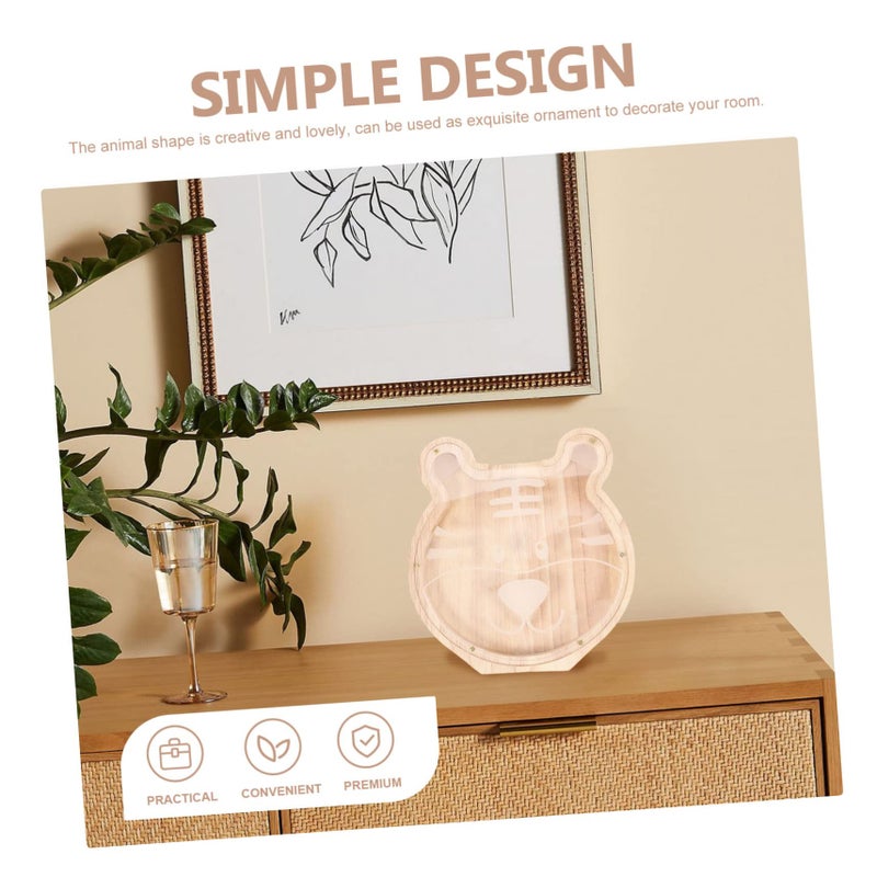 Wooden Animal Money Box Cute Piggy Bank For Kids Home Decor Savings Collector - Image 5