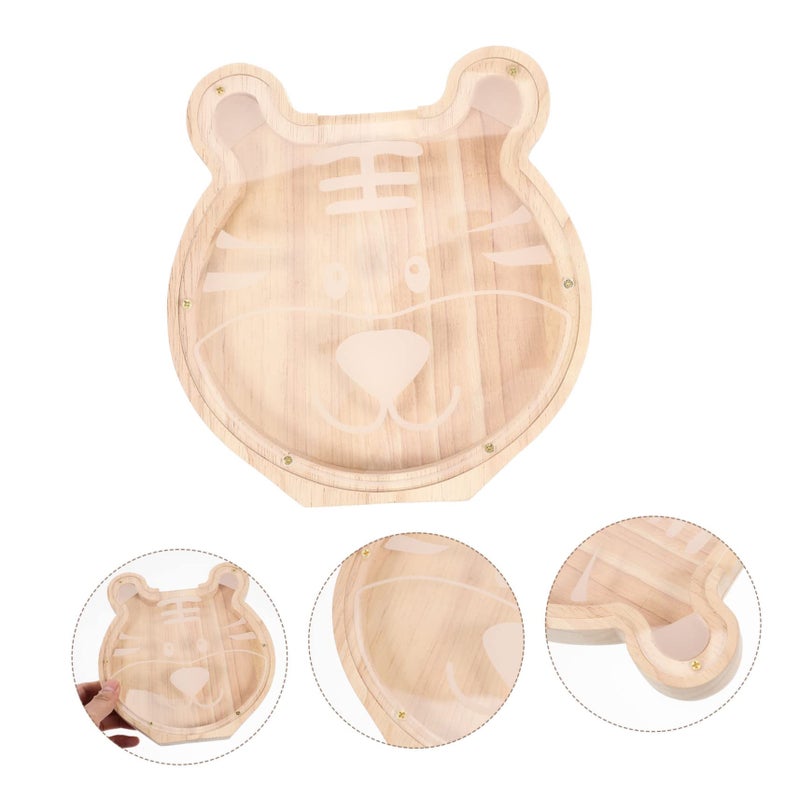 Wooden Animal Money Box Cute Piggy Bank For Kids Home Decor Savings Collector - Image 4