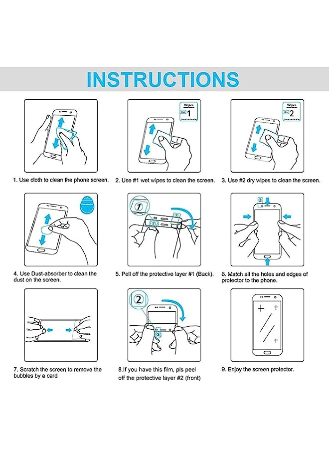 HuHa واقي شاشة من الزجاج المقوى من HuHa، متوافق مع قطعة واحدة لجهاز Galaxy Tab Active Pro T545 / Active4 Pro 9H 0.3 مم، فيلم زجاجي مقوى مقاوم للانفجار - Image 4