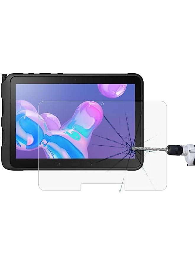 HuHa واقي شاشة من الزجاج المقوى من HuHa، متوافق مع قطعة واحدة لجهاز Galaxy Tab Active Pro T545 / Active4 Pro 9H 0.3 مم، فيلم زجاجي مقوى مقاوم للانفجار - Image 1