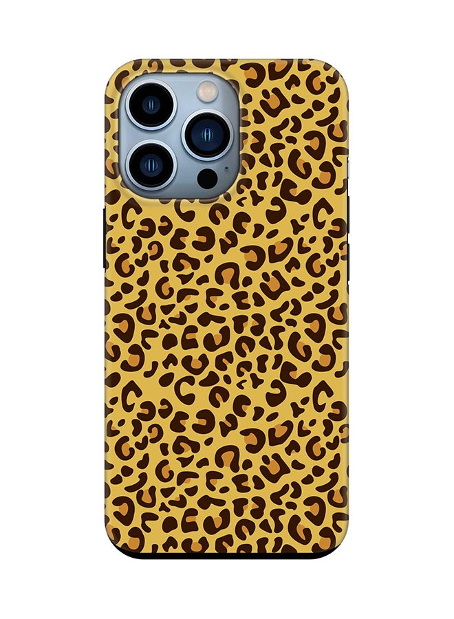 Stylizedd Tough Pro Case for iPhone 15 Pro Dual Layer Hybrid PC TPU Customized Mobile Cover Matte Finish Phone Case - Leopard Skin Print - Image 1