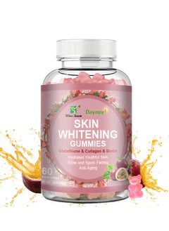 Daynee Vegan Collagen Glutathione Skin Whitening Gummies, Unisex - Promotes Beautiful Skin, Hair, Nails & Eyelashes 60 Gummies  - Image 1