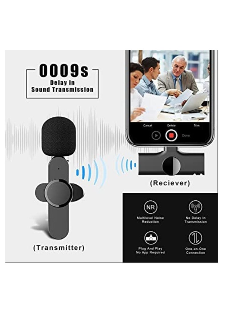 2 in 1 iphone or type-c Wireless Lavalier Microphone For IPhone, Plug Play, Portable Audio Video Recording Mic for Youtube, Live Stream, Vlog, Interview, Laptops PC - Image 4