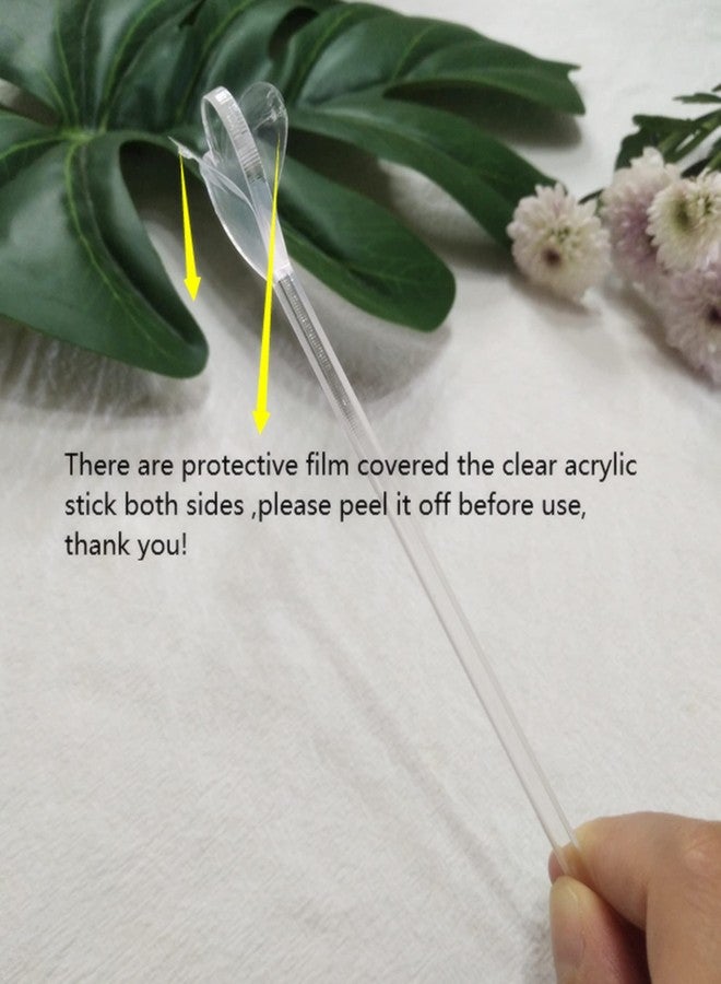 XIAOYUE 20pcs Heart Shaped Blank Acrylic Drink Stirrers, Perfect for Birthdays & Weddings - Image 5