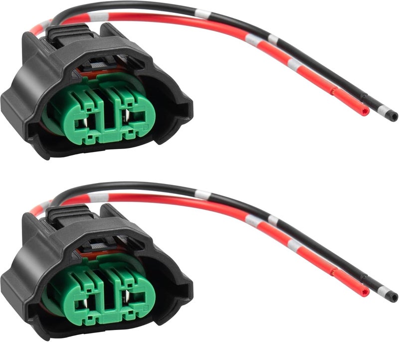 RED WOLF H8 H9 H11 880 881 Female Adapter Wire Connector Replace OEM Headlight Fog Light Wiring Harness Retrofit Pigtail for Toyota GMC Chevy Honda Jeep Ford Dodge Bulb LED Headlamp Universal Fit - Image 1