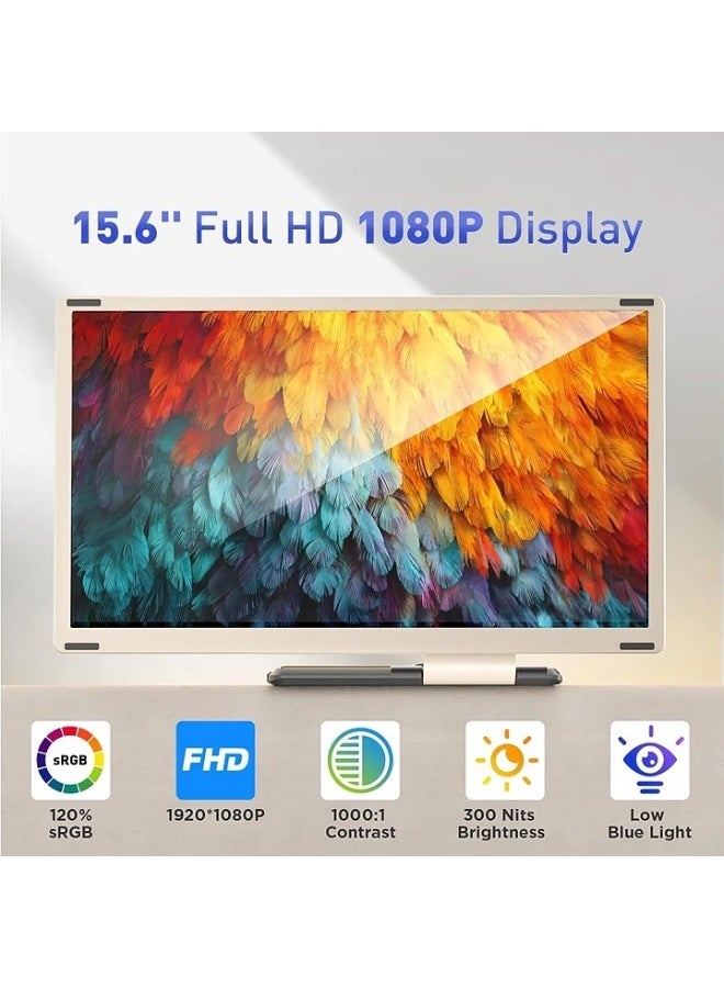 15.6-Inch Triple Portable Monitor Extender for Laptops (13"-17.3") - Dual 1080P FHD Detachable Screens, 11 Display Modes, Plug & Play, Compatible with Windows, macOS, Android & Gaming Consoles - Image 2
